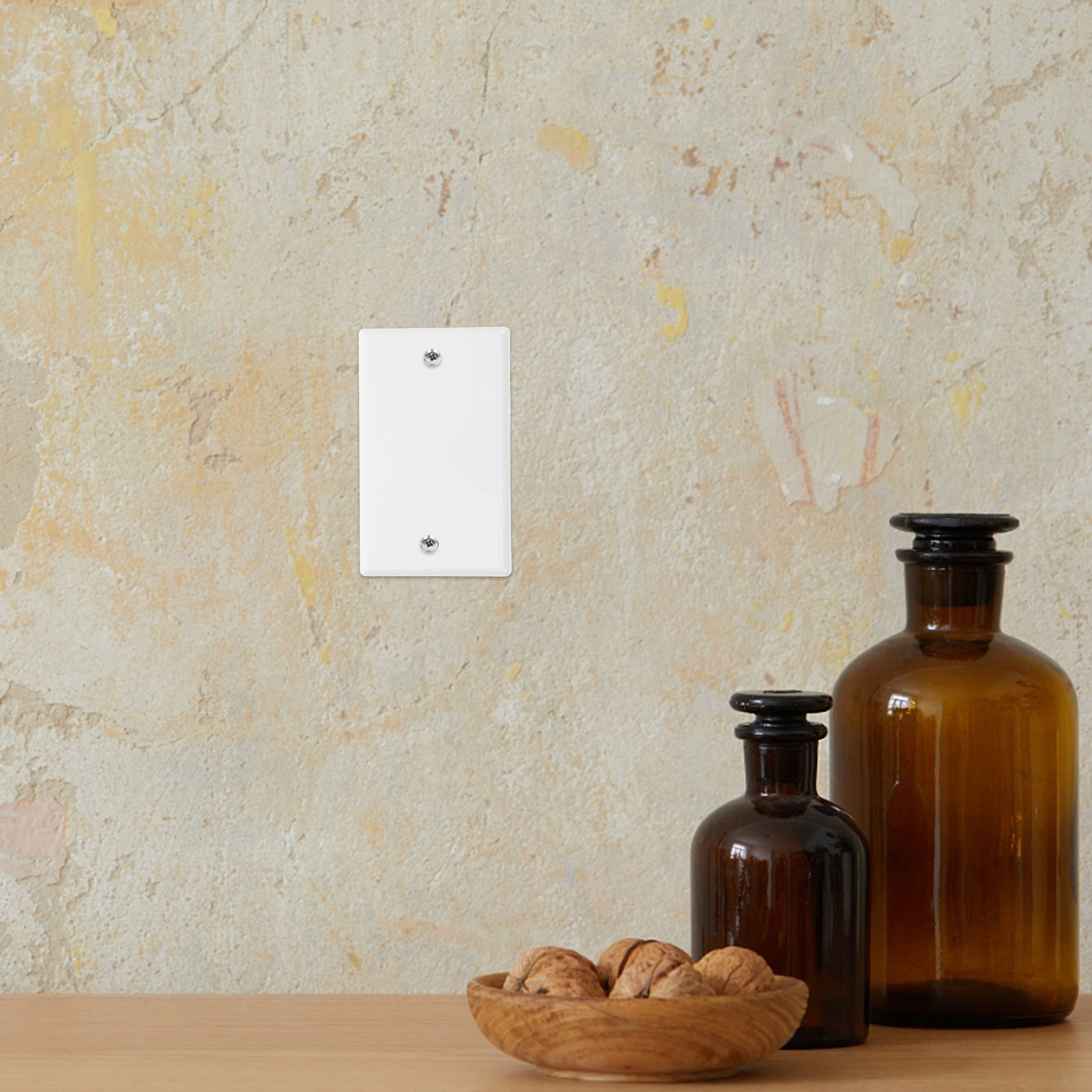 Electrical Outlet Cover - 10Pcs White Blank Wall Plates Electrical