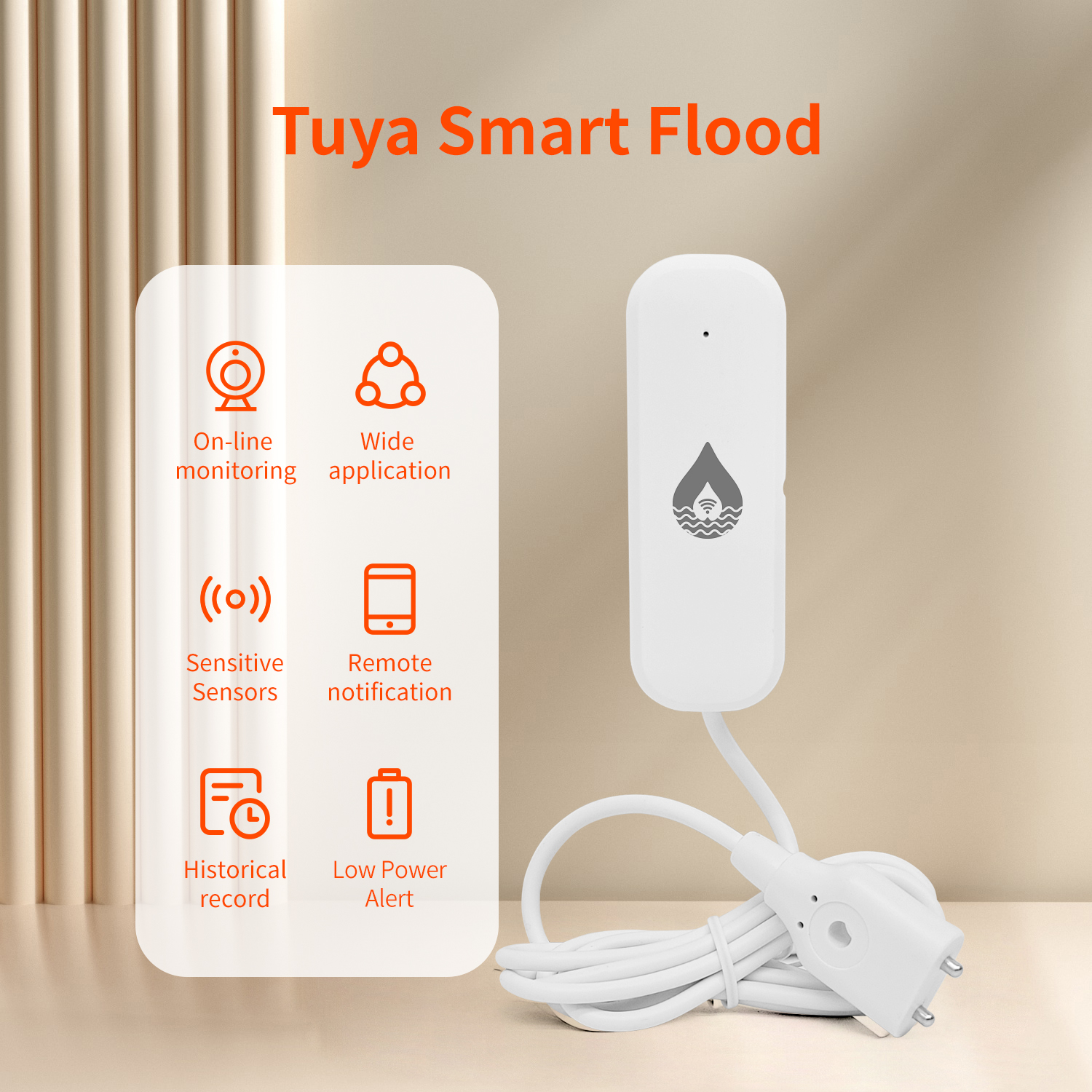 Home Improvement And Hardware - YFK Tuya WiFi Water Leakage Sensor