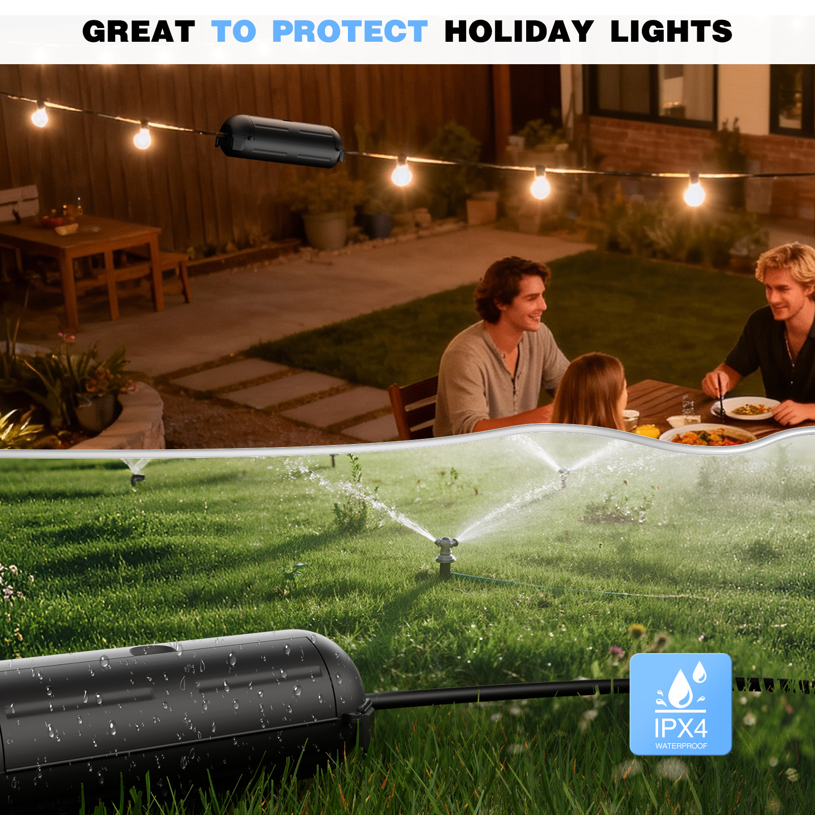 Electrical Outlet Cover - Weatherproof Outdoor Extension Cord Safety Cover