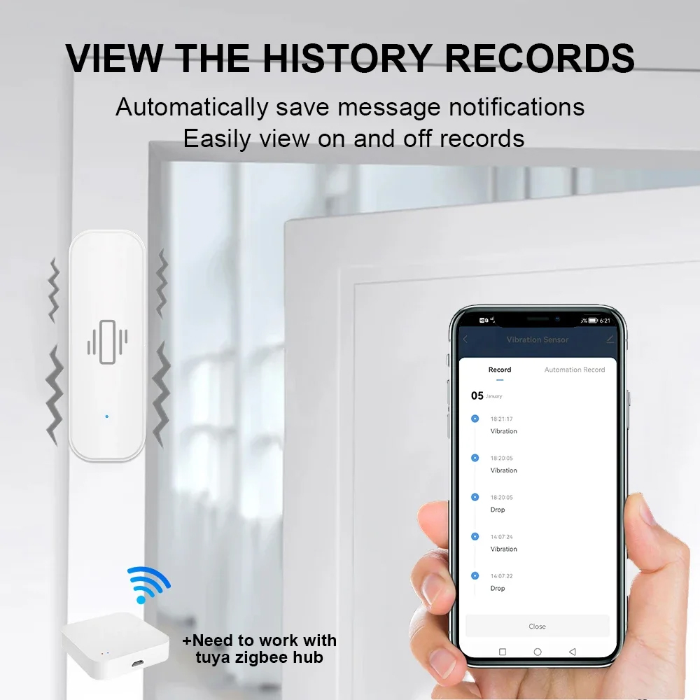 Smart ZigBee Vibration Sensor  – Home Improvement And Hardware recenzja i cena