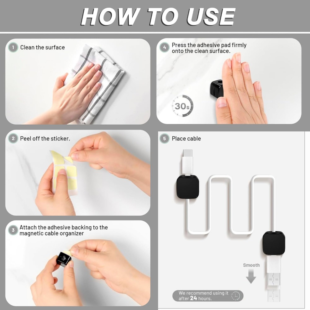 Magnetic Cable Clips for Cord  – Cable Staple Clip recenzja i cena