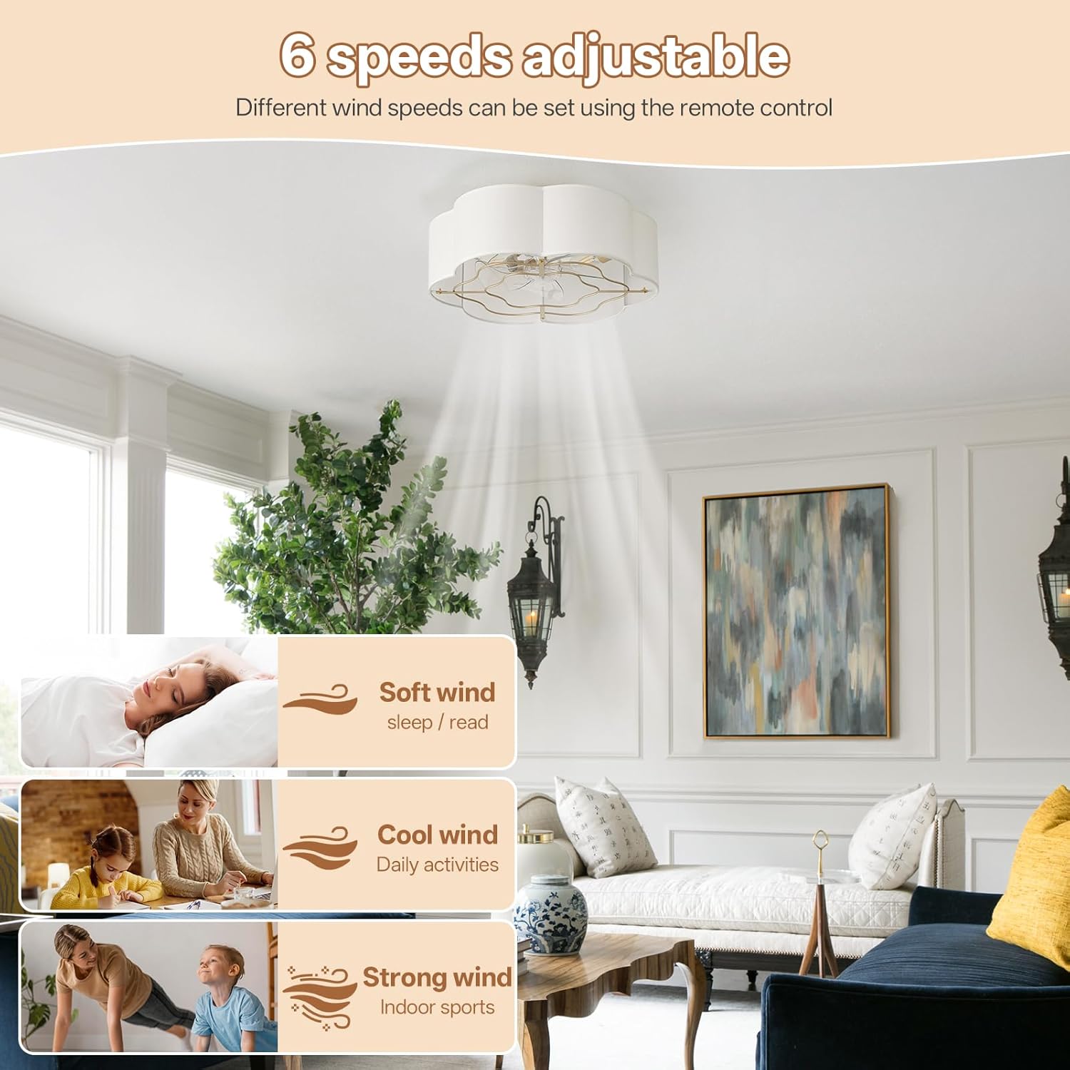 Caged Ceiling Fan with Lights, – Ceiling Fan Mount recenzja i cena