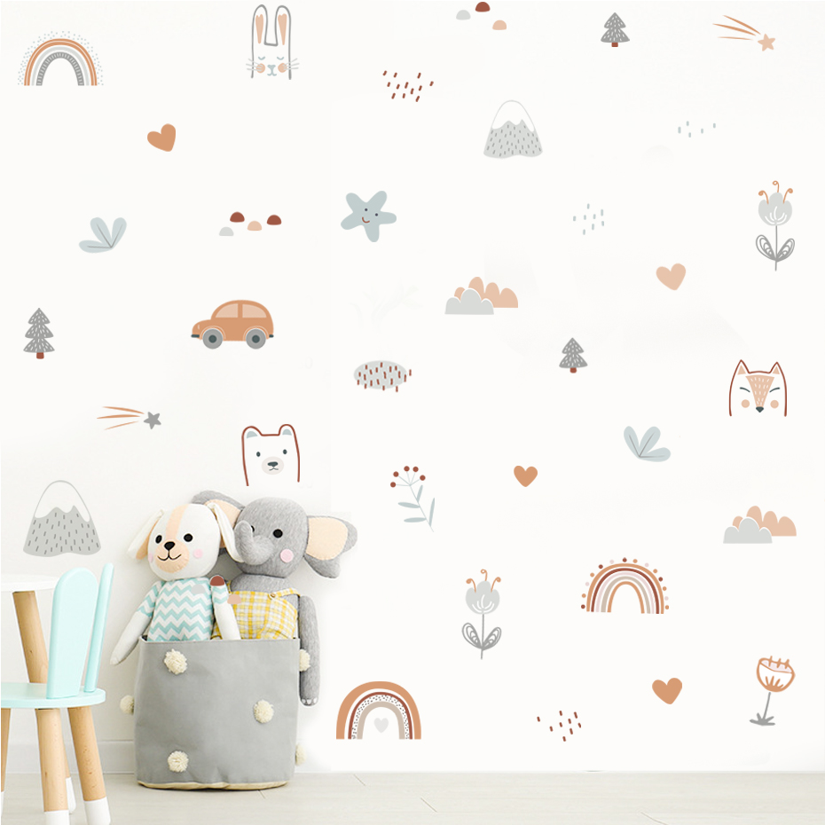Cartoon Rainbow Animals Faces  – Vinyl Floor Plank recenzja i cena