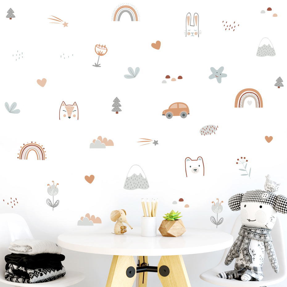 Cartoon Rainbow Animals Faces  – Vinyl Floor Plank recenzja i cena