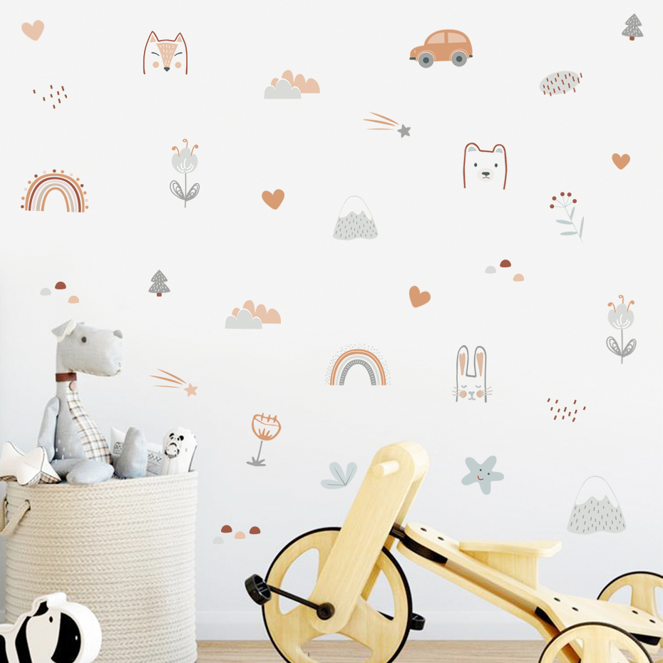 Cartoon Rainbow Animals Faces  – Vinyl Floor Plank recenzja i cena