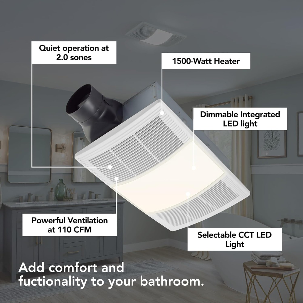 Bathroom Exhaust Fan with Heat – Ceiling Fan Mount recenzja i cena