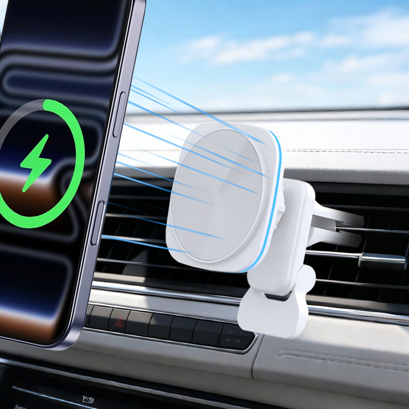 15W Magnetic Car Wireless Char – Cable Staple Clip recenzja i cena