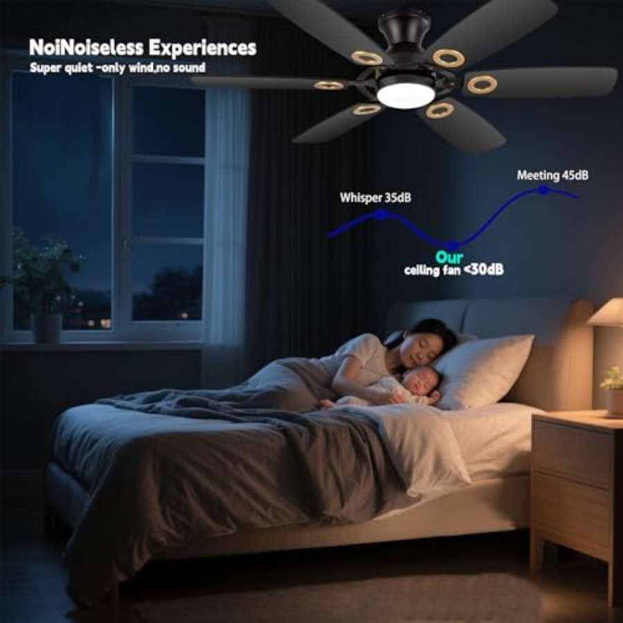 Ceiling Fans with Lights, Blac – Ceiling Fan Mount recenzja i cena