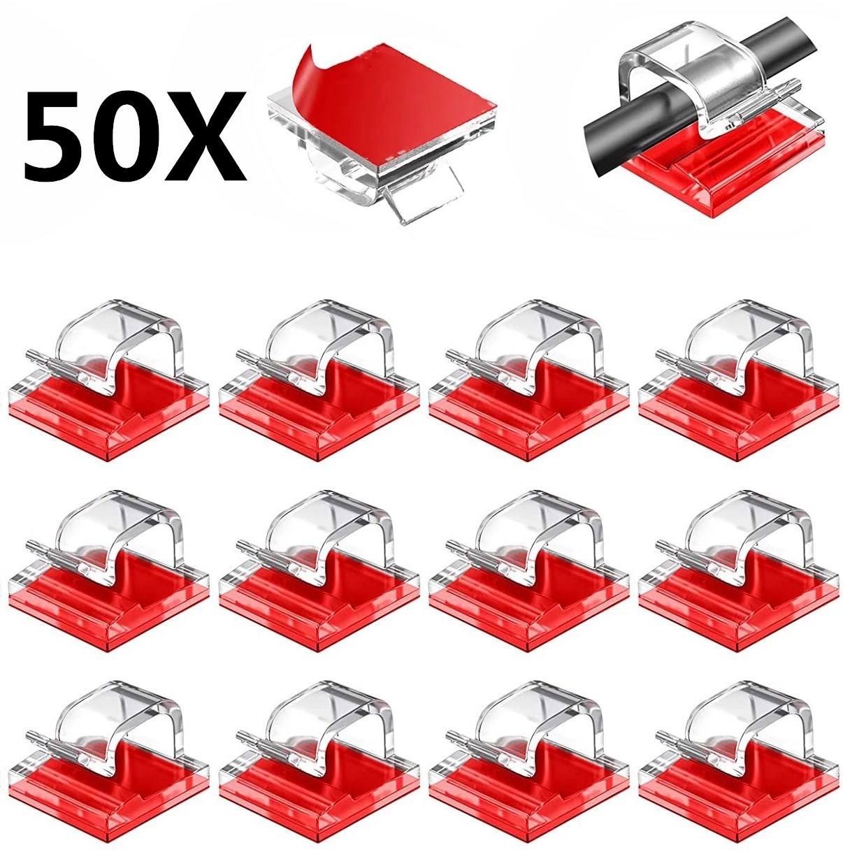 10/20/50PCS Self-adhesive Cabl – Cable Staple Clip recenzja i cena